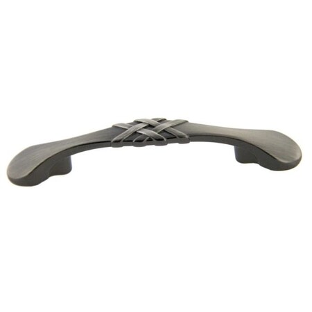 Crown 4-3/4" Braided Cabinet Pull with 3" Center to Center Satin Pewter Finish CHP83063APH